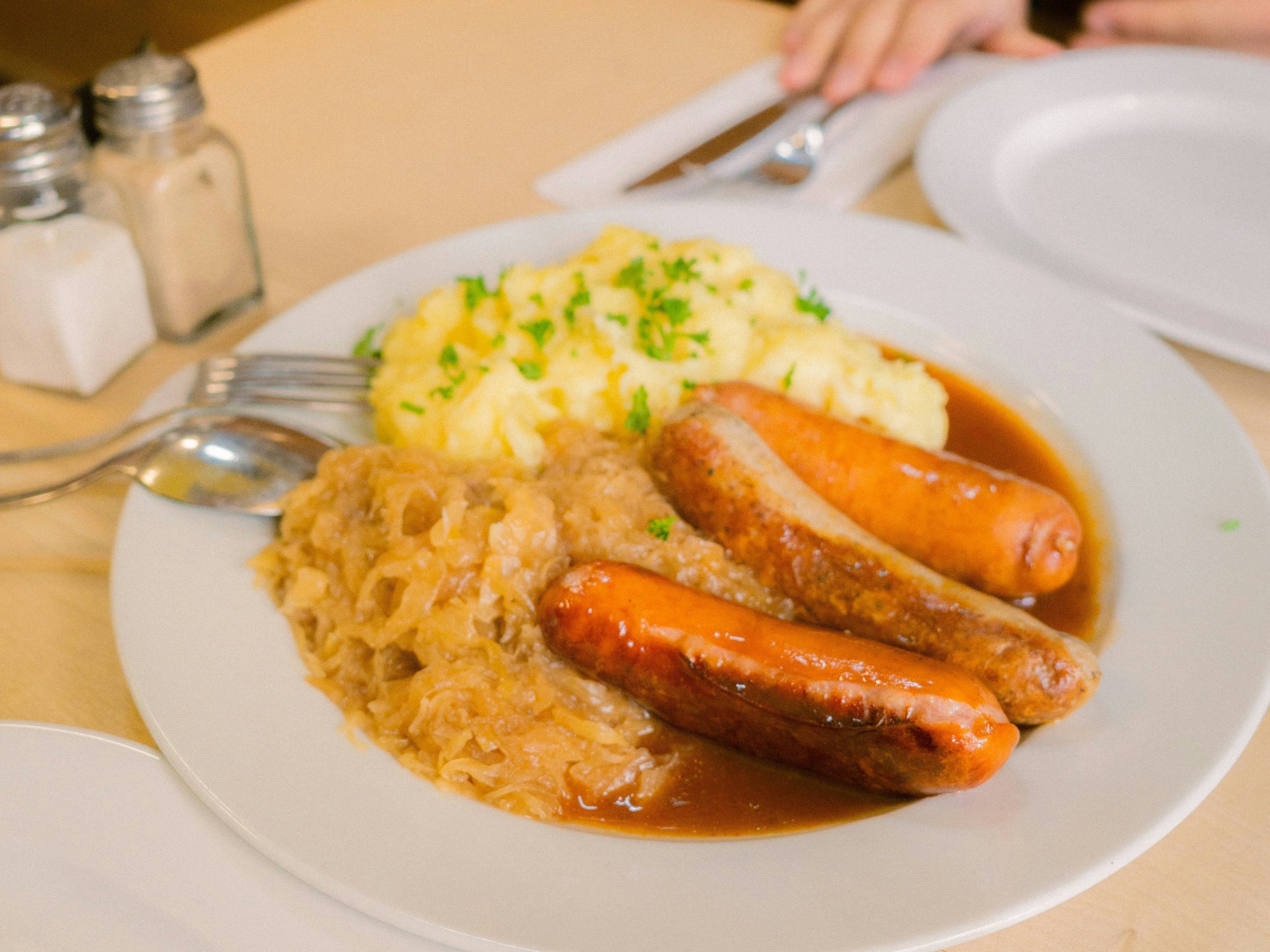 Pure Beef Sausage with Caramelised Onion & Mustard Mash