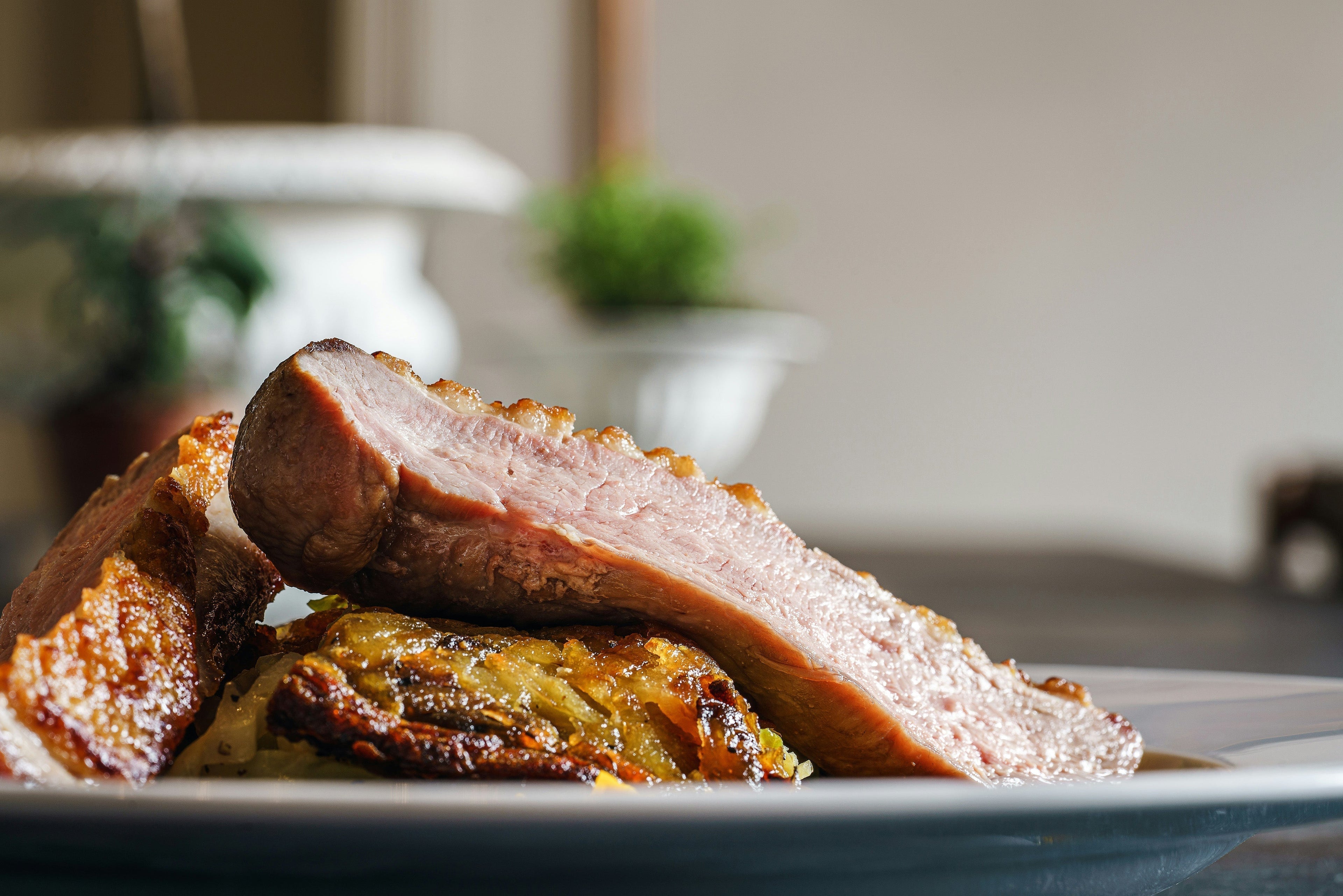 Grilled Pork Loin Chops with Honey Mustard Glaze